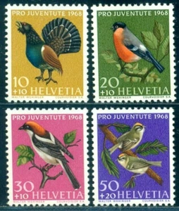 Switzerland 1968 Juventute,Birds,Bullfinch,capercaille,shrike,Firecrest,891,MNH - Picture 1 of 1