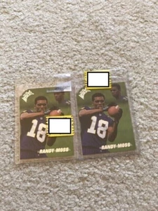 (2) Randy Moss RC 1998 Playoff Absolute Die Cut Vikings Patriots HOF 6 Pro Bowls - Picture 1 of 2