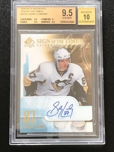 2008-09 UPPER DECK SP AUTHENTIC SIGN OF THE TIMES SIDNEY CROSBY BGS 9.5 AUTO 10 - Picture 1 of 2