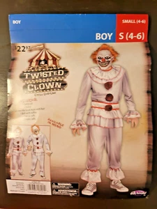 Fun World Twisted Clown Child Boys S (4-6) Halloween 6 Pc. Costume (NWOT) PSJ - Picture 1 of 7