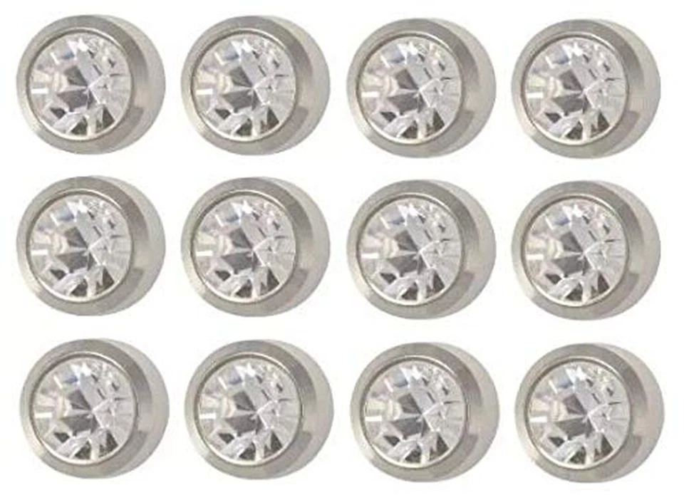 Ajuste de bisel de acero inoxidable Studex con perno perforador de oreja de cristal de abril de 3 mm... Foto 1 de 1