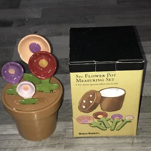 Five Piece Flower Pot Measuring Set World Market New W/ Box W3 - Picture 1 of 4