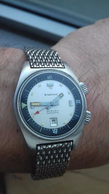 Radiant DIVER AUTOMATIC R4 ROTATING BEZEL VINTAGE COLLECTION NOS WATCH UHR FOND. - Imagen 1 de 4