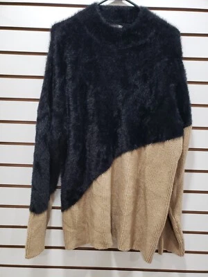 Suéter Vince Camuto Cuello Simuto Asimétrico Bloques de Color Tela en Contraste X Grande  Foto 1 de 4