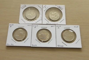 5 2004d State Quarters (L63P16-20) Uncirculated - Picture 1 of 4