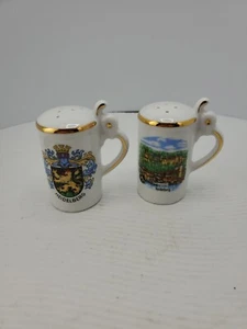 Vintage Mini Bierstein Heidelberg Germany Souvenir Salz & Pfefferstreuer - Bild 1 von 6
