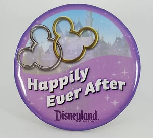 Disneyland “Happily Ever After” Mickey and Minnie ears interlocked, button pin - Bild 1 von 2