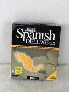 SEALED Spanish Deluxe v2.0 Instant Immersion PC 8 CD Rom by Topics 2005 - Picture 1 of 2