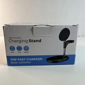 3 in 1 Magsafe Wireless Charger Stand for Iphone, Apple Watch and Airpod - Photo 1 sur 8