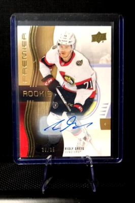 2023-24 Upper Deck Premier RIDLY GREIG Rookie Gold Autograph #30/35 - Senators - Image 1 of 2