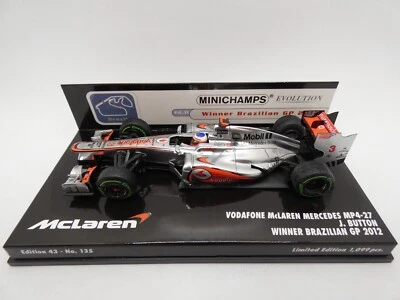 Mclaren Mercedes MP4-27 Jenson Button #3 Brazilian Gp 2012 1/43 MINICHAMPS F1 - Immagine 1 di 2