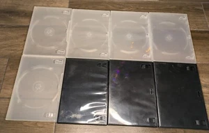 8x leere CD/DVD Hülle, schwarz und transparent - Bild 1 von 2