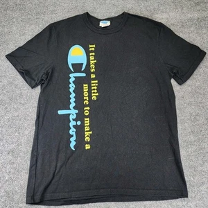 Vintage Champion Men’s T Shirt Size Large Blue Tag 90s Graphic Top L - Picture 1 of 3