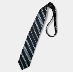 BREUER Navy/Brown Striped Silk LUXURY Tie HANDMADE ITALY - Bild 1 von 5