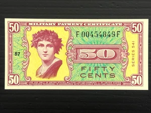 Serie 541 Banconota Certificato di Pagamento Militare 50 Centesimi Epoca 1958-61 Nuova UNC - Foto 1 di 2