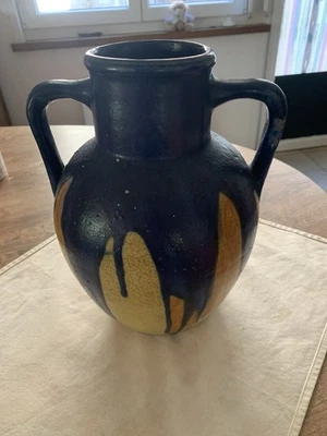 ANCIEN VASE EN GRES JEAN BORDELAIS PALINGES  ART DECO - Photo 1/3