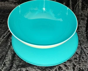 Tupperware Allegra 1,5 Liter Schale/Schüssel mit Deckel in türkis NEU - Bild 1 von 3