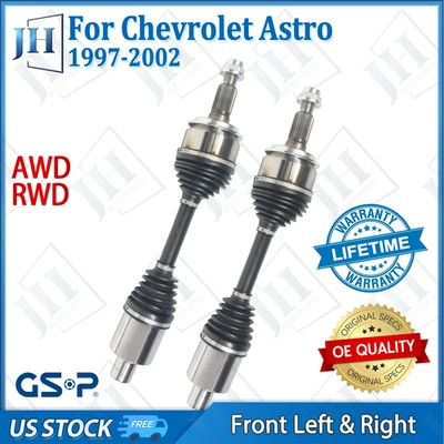 OE Front Pair Left Right CV Axle Shaft For 97-02 Chevy Astro GMC Safari RWD AWD - Image 1 of 4