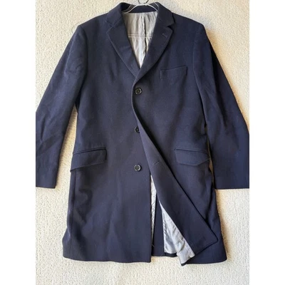 Saks Fifth Avenue Ing Loro Piana Wool Cashmere Overcoat Mens 42R Blue - Image 1 of 4