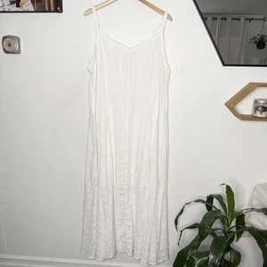 Torrid  Trapeze White Tank Maxi Dress Women’s 4X Cotton Gauze Lined Boho Coastal - Picture 1 of 8