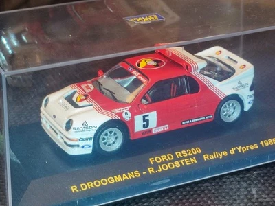 1xIXO-Altaya Ford RS200 G.B DROOGMANS Rally YPRES 1986 1:43 BELGA Censored - Immagine 1 di 4