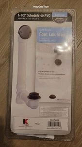 Kit de drenaje de bañera Foot Lok Stop, 1 1/2 pulgada PVC Keeney K630PVCVB bronce veneciano - Imagen 1 de 5