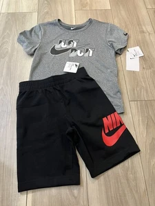 NIKE AIR TODDLER T SHIRT (JUST DO IT) AND SHORTS 2 PIECE SET SIZE 7 NWT $40 - Picture 1 of 5