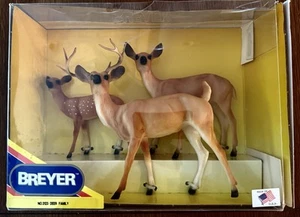 Breyer Molding Co #3123 Whitetail Deer Family Set 3 Buck Doe Fawn Original Box - Picture 1 of 13