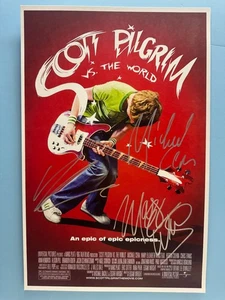 SCOTT PILGRIM vs THE WORLD MOVIE POSTER 11x17 SIGNED BY 3 AUTHENTICATED wCOA - Picture 1 of 3