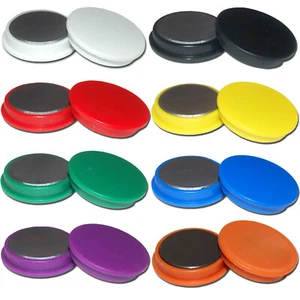 Pinnwand Magnete D40x8 mm Rund Farbig Bunt Büro Kühlschrank Tafel Whiteboard - Bild 1 von 21