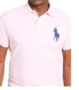  Polo Ralph Lauren Herren GROSSES PONY ROSA Netz Poloshirt LT Neu mit Etikett - Bild 1 von 1