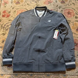 🎾New Balance Tournament Tennis Jacket Large NWT NB DRY Led Or Grey Color - Picture 1 of 5