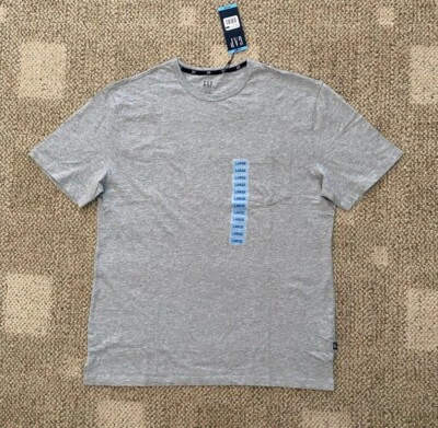 GAP Camiseta Top Camisa Manga Corta Bolsillo Slub Camiseta Algodón Suave Para Hombre Grande L Foto 1 de 2
