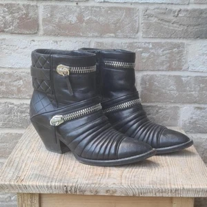 Botines Giuseppe Zanotti Guns 55 de cuero negro - Imagen 1 de 8
