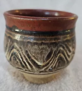 Geff Reed Studio Pottery Modern Design Petite Bowl Centerpiece 3" - Picture 1 of 8