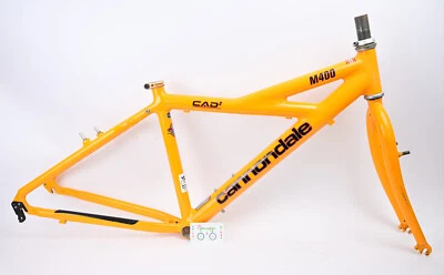 '98 Cannondale M400 | 14" Small | CAAD2 | Mango | Chromoly Fork | MADE IN USA!!! - Image 1 of 4