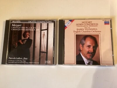 2 Mozart CDs: Flute Concertos Patrick Gallois, Horn Concertos English Chamb Orch - Imagem 1 de 4