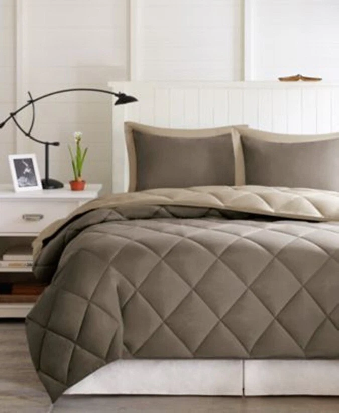 Madison Park Larkspur Reversible 3-Pc. Comforter Set Brown Sand Full/Queen - Image 1 of 4