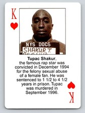 2003 Starz Behind Barz 2PAC TUPAC SHAKUR Mug Shot PLAYING RC Rookie Card RARE