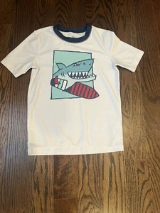 Gap boys swim top Sz. S white shark print - Picture 1 of 5