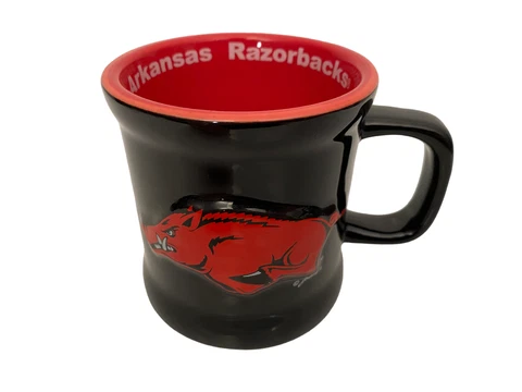 Arkansas Razorbacks by Jenkins NCAA Red & Black Embossed 12oz Ceramic Coffee Cup Cover