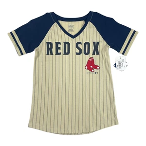 MLB Genuine Merchandise - Girls Boston Red Sox V-Neck Shirt - Medium (7/8) - Picture 1 of 6