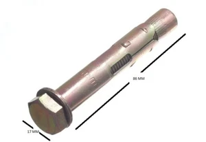 Sleeve Anchor Hex Bolt M12 Bolt By M15 Shield 75mm Length Yzp Pack Of 8 - Picture 1 of 1