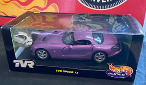 Hot Wheels Collectibles 1:18 scale  TVR Speed 12 in Purple Open Box 1999