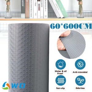 60*600CM Cabinet Mat Drawer Liner Kitchen Non Slip Pad Shelf Cupboard Waterproof - Picture 1 of 12