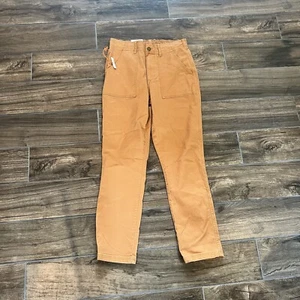 Knox Rose Straight Leg Brown Orange Pants High Rise Relaxed Hip Small - Picture 1 of 7