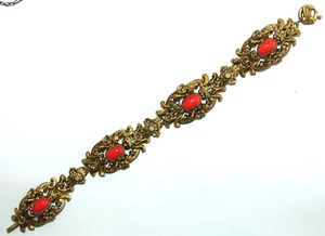 Altes Armband Historismus vergoldet Korallen - Bild 1 von 9