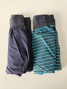 NIB LULULEMON BKNT/PSEO Blue/Green Stripe Built To Move Boxer 5" Small 2-Pack - Picture 1 of 12
