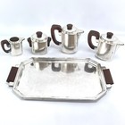 ART DECO Kaffee-Set versilbert Francois Frionnet Tee-Service 1930er