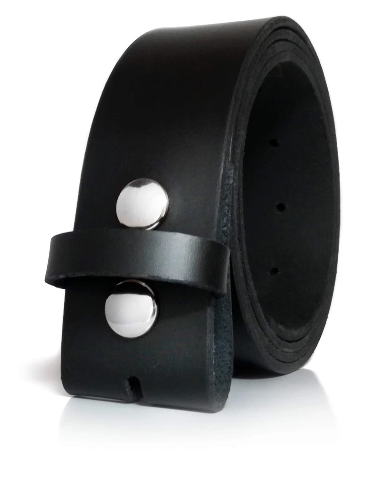 Cinturón sin hebilla piel hombre y mujer 4 cm de ancho 40 mm Broche a presión - Imagen 1 de 4